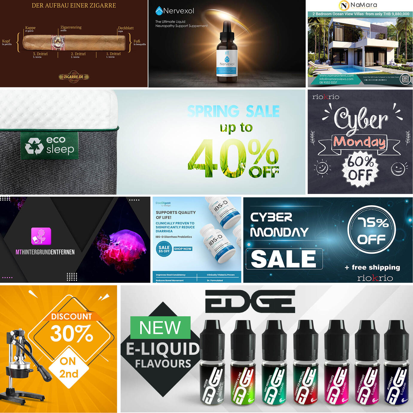 Various Web Banners and Ads
